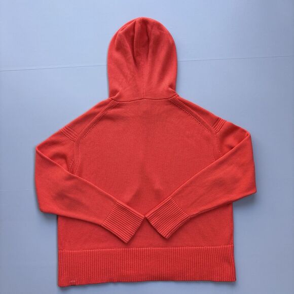 Lululemon Women's M/L Double Knit Cashlu Sweater Hoodie Autumn Red Orange - Picture 4 of 11